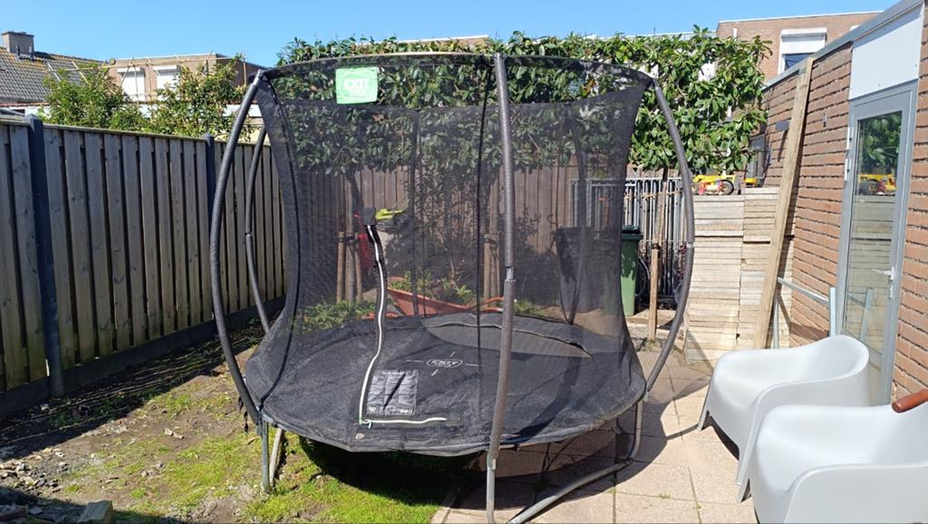 EXIT Trampoline 244cm met veiligheidsnet, Ophalen, Gebruikt