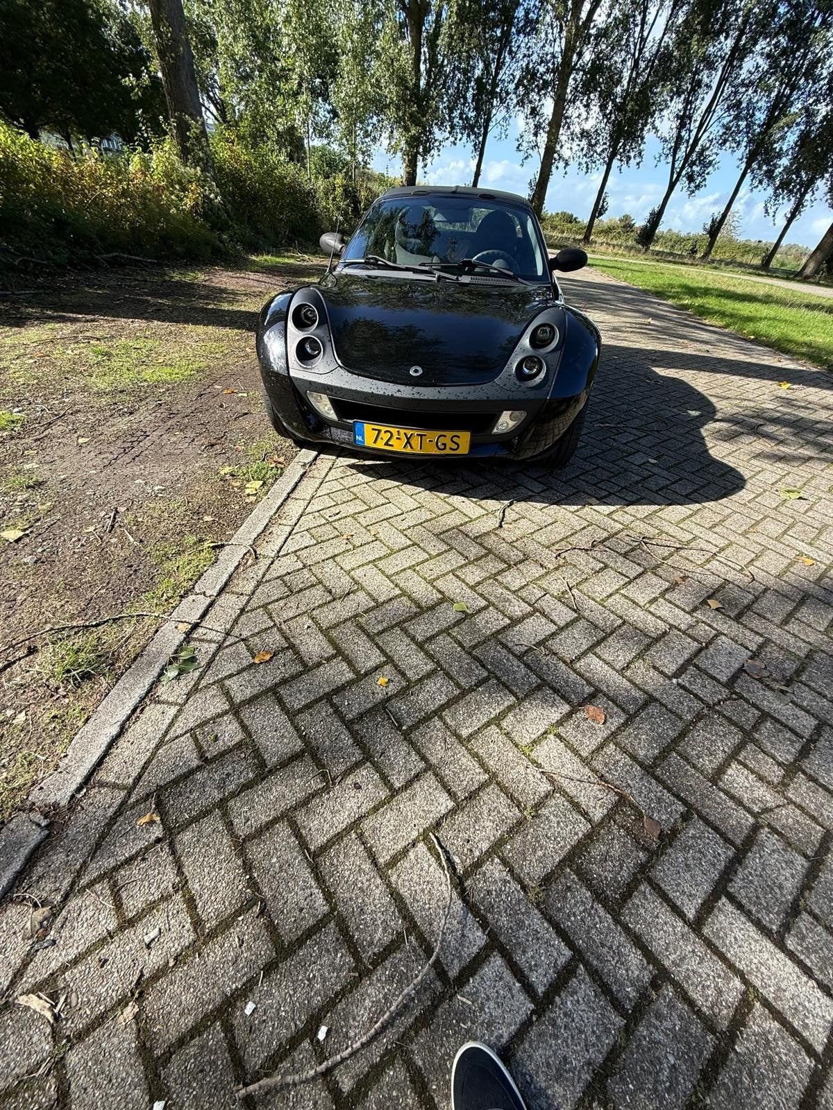 Smart Roadster 0.7 45KW 2007 Zwart, Auto's, Smart, Achterwielaandrijving, Zwart, Origineel Nederlands, Handgeschakeld