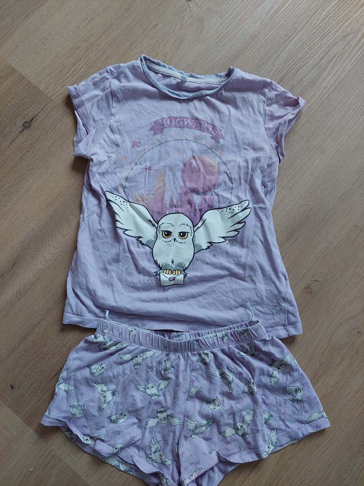 Harry Potter Hogwarts Pyjama Set Maat 128, Nacht- of Onderkleding, Gebruikt, Meisje, Ophalen of Verzenden