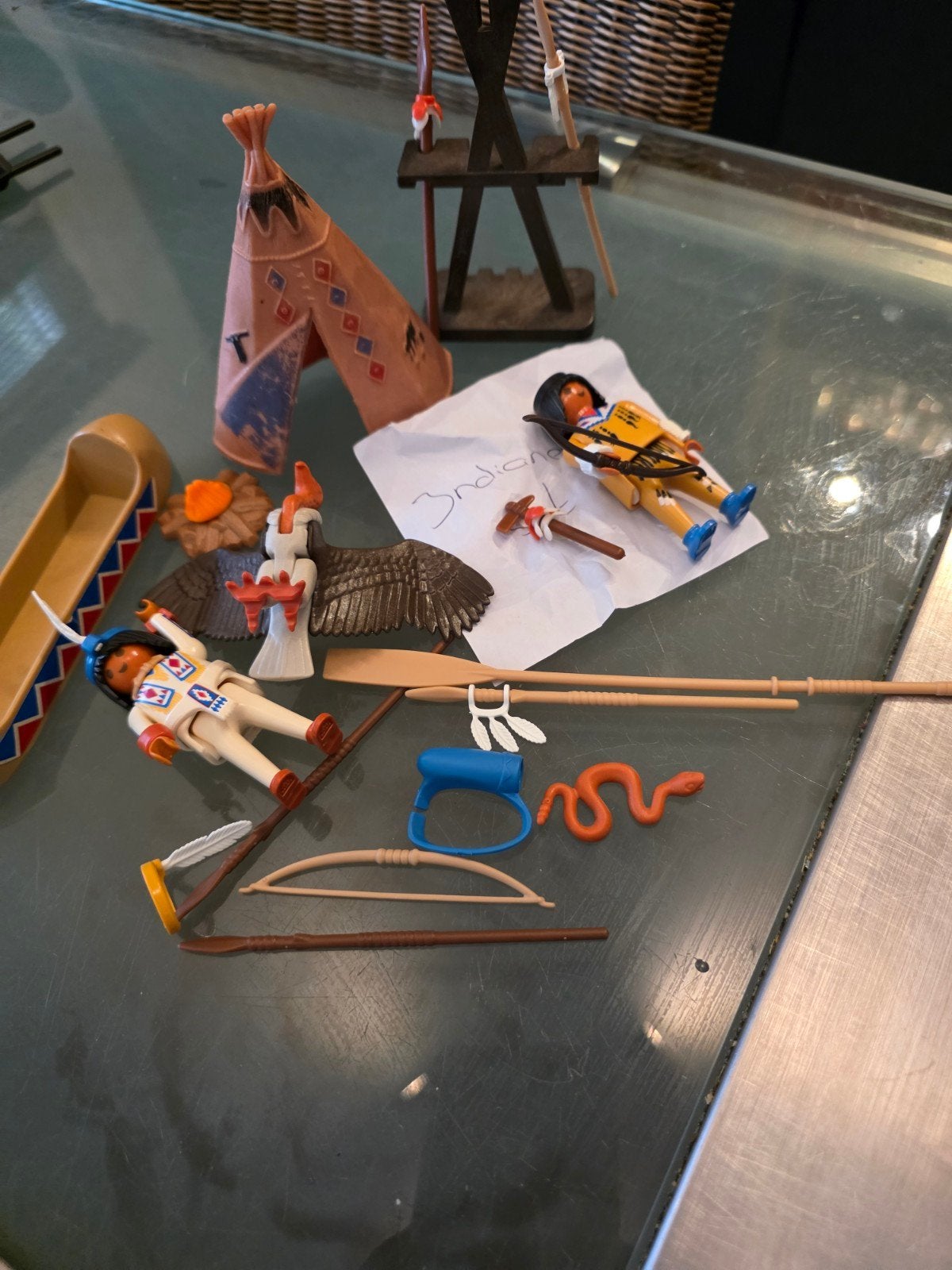 Playmobil Indianenset met Figuren en Accessoires, Gebruikt, Complete set, Figuren, Historisch