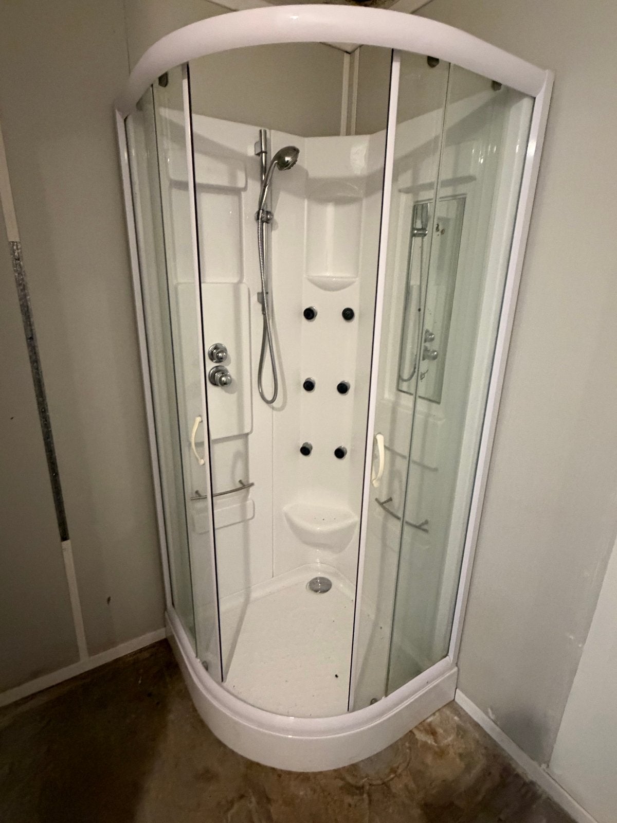 Nette Douchecabine met hydromassage, Ophalen, Gebruikt, Glas, Douche
