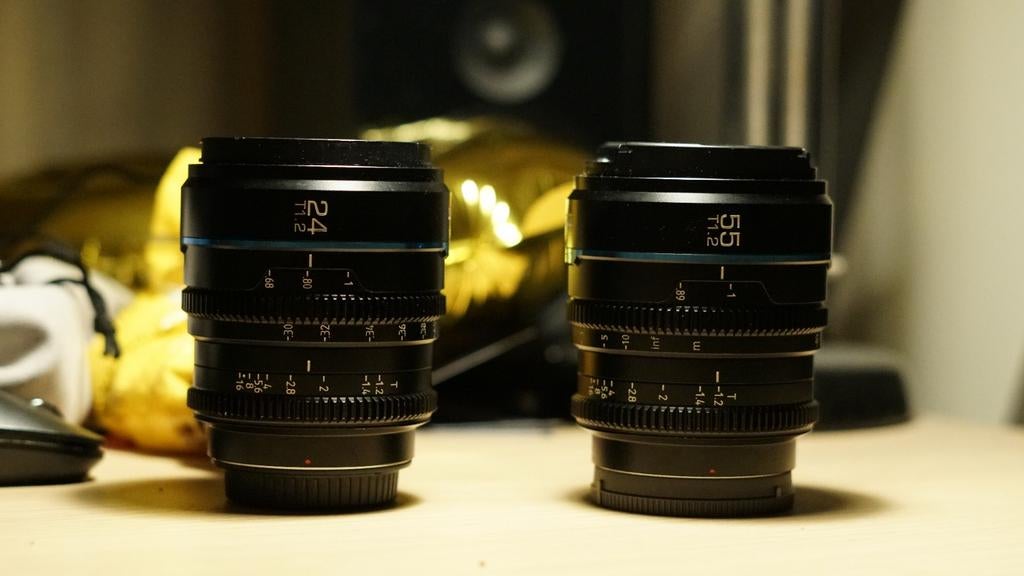24mm T1.2  en 55mm T1.2 Sirui nightwalker Cine Lens Sony E, Audio, Tv en Foto, Fotografie | Lenzen en Objectieven, Ophalen of Verzenden