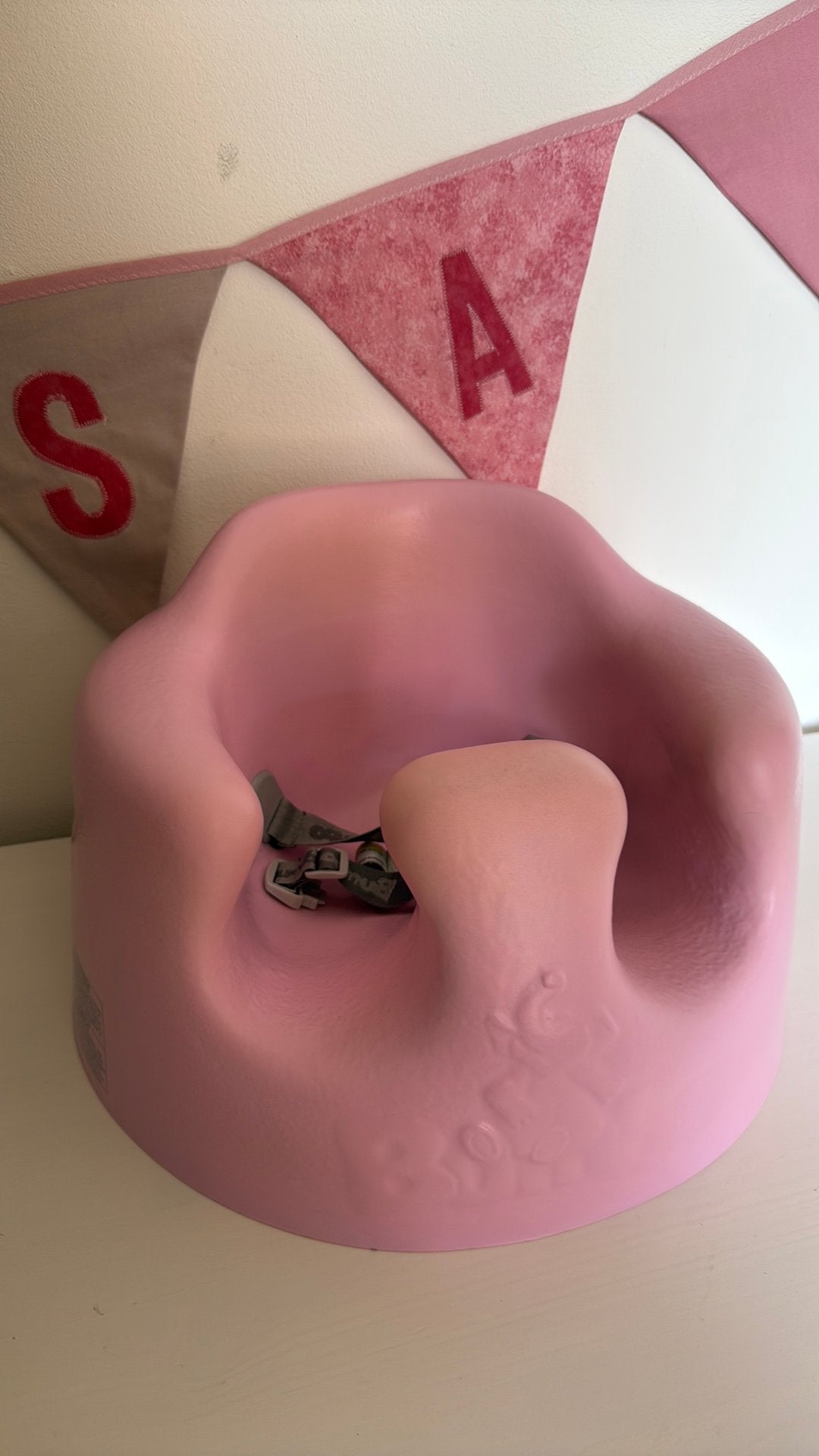 Bumbo zitstoel roze, Ophalen, Gebruikt, Overige typen, Gordel(s)
