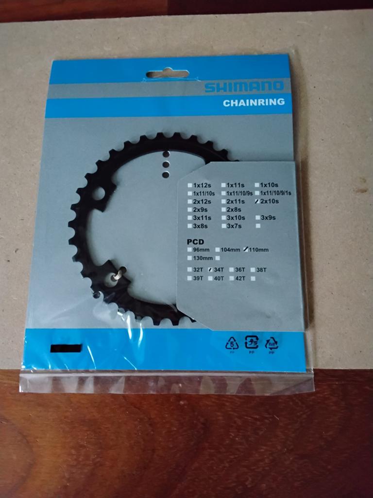 Shimano voorblad 34T Tiagra (Nieuw), Fietsen en Brommers, Fietsonderdelen, Crankstel of Pedalen, Nieuw, Ophalen of Verzenden, Aluminium