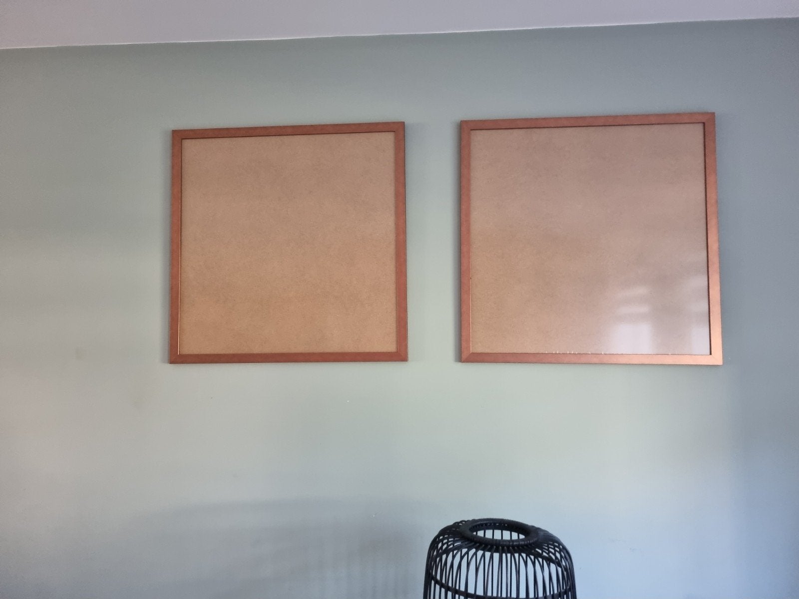 Set van 2 fotolijsten - koperkleurig, Huis en Inrichting, Bruin, Ophalen of Verzenden, Zo goed als nieuw, Fotolijst
