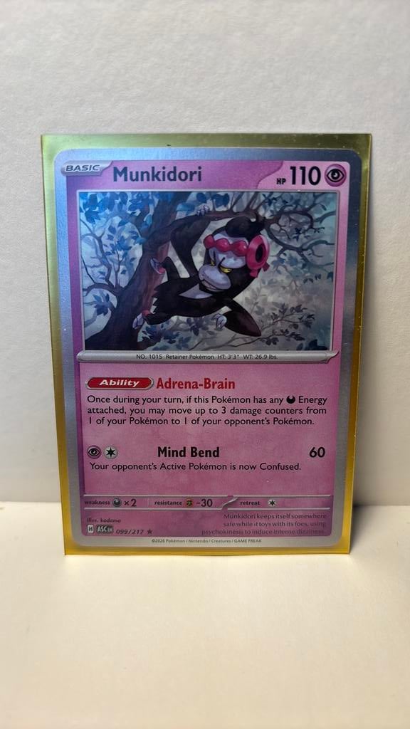 Munkidori 099/217 Ascended Heroes holo pokemon kaart, Ophalen of Verzenden, Nieuw, Boosterbox