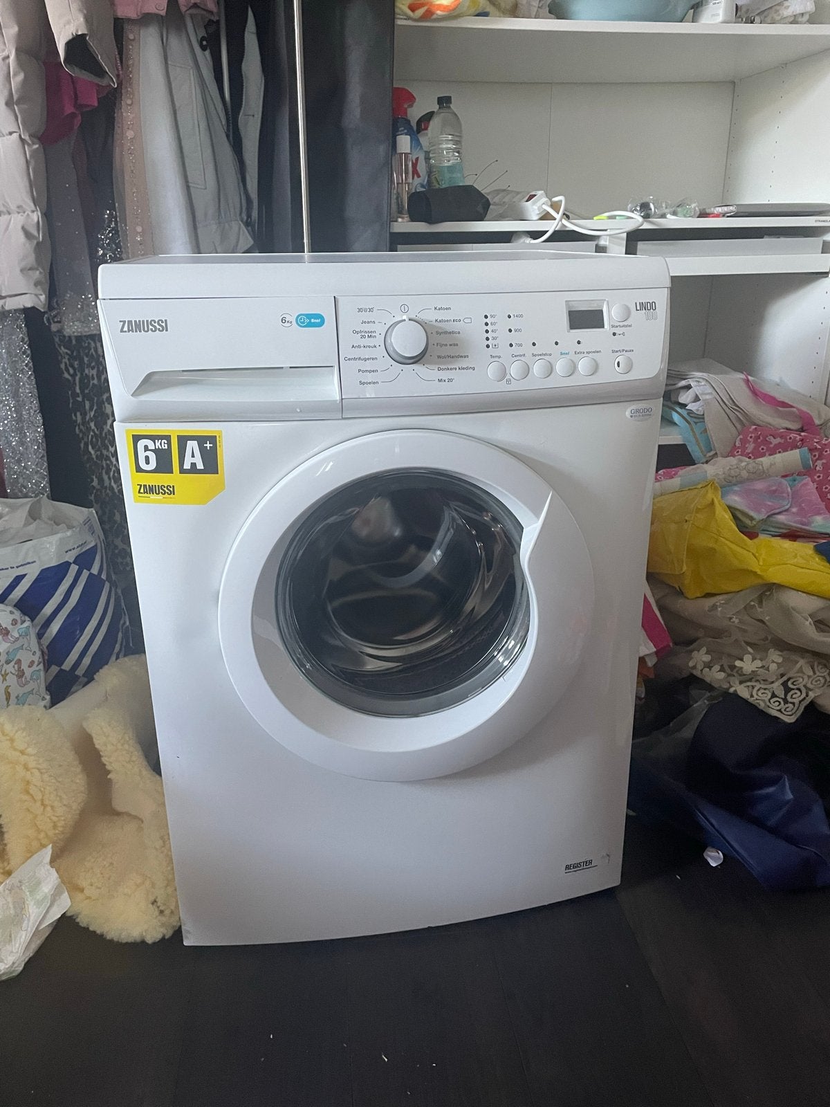 Wasmachine Zanussi Lindo100 6kg, Ophalen, Gebruikt, Voorlader, Wolwasprogramma