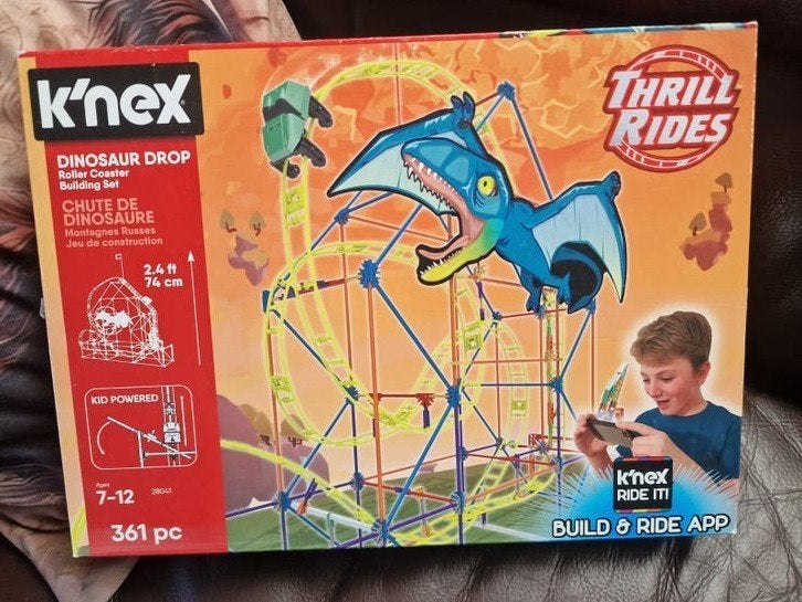 K'nex Thrill Rides Dinosaur Drop Roller Coaster, Ophalen, Zo goed als nieuw, K'nex