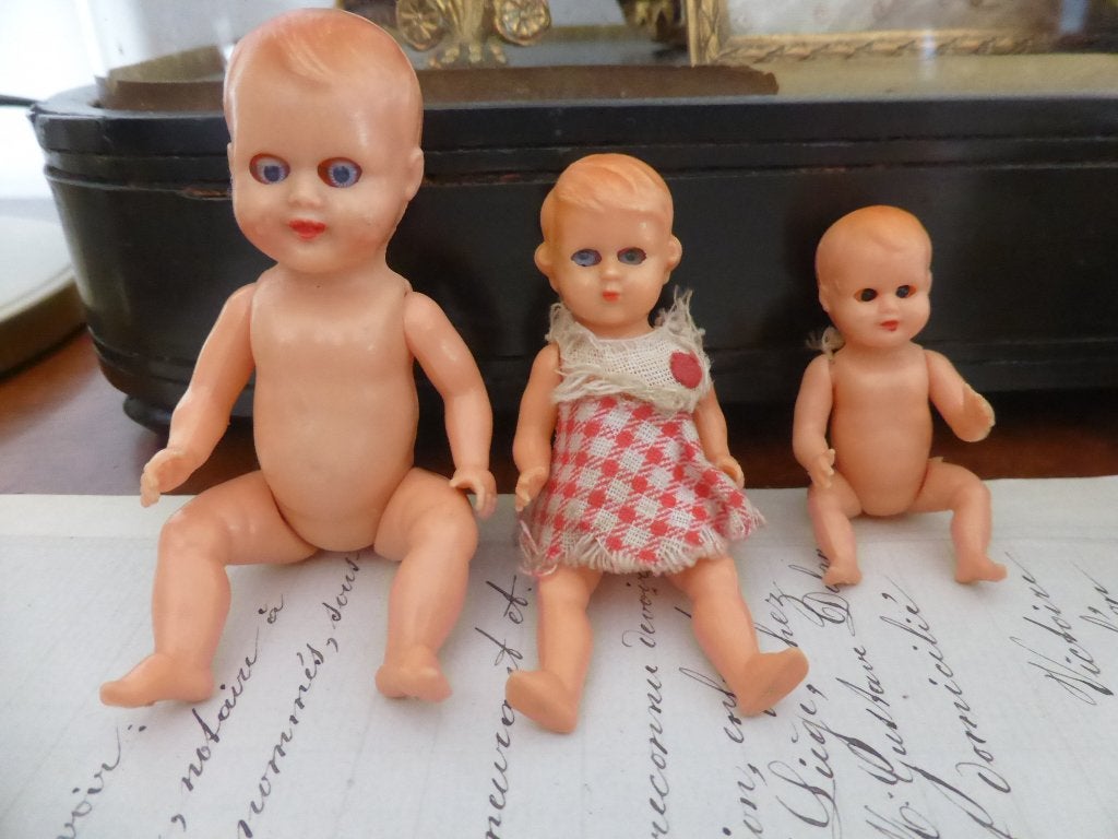 3 vintage popjes MQ Michael Querzola ITALY poppenhuis, Ophalen of Verzenden, Poppenhuis