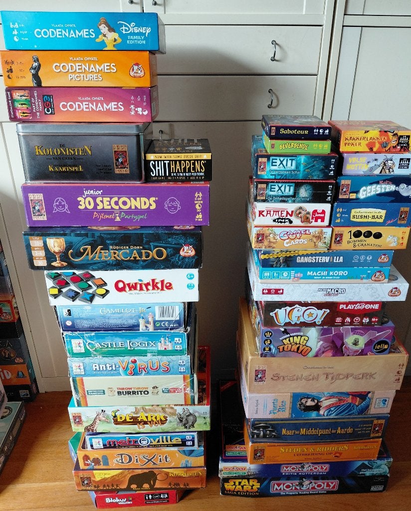 Opruiming diverse bordspellen en kaartspellen, Hobby en Vrije tijd, Een of twee spelers, Ophalen of Verzenden, Gebruikt, Diverse uitgevers