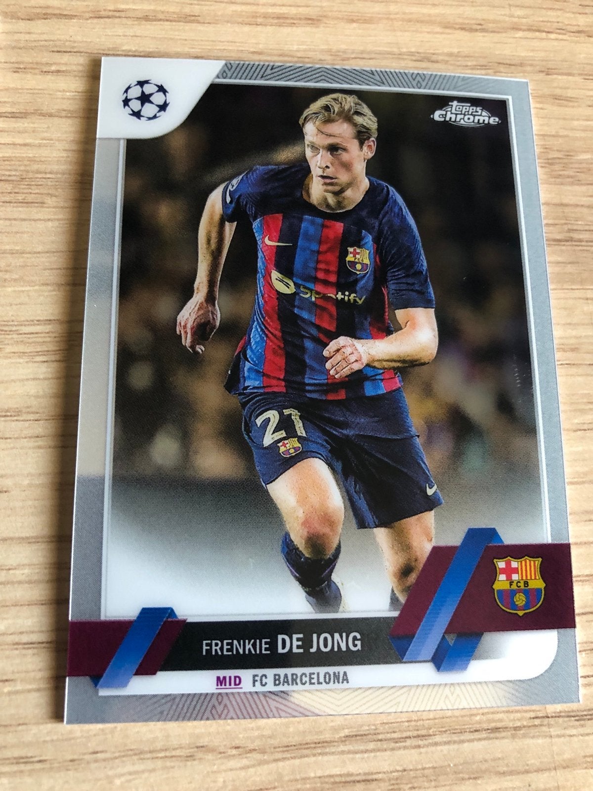 Panini & Topps voetbalplaatjes Frenkie de Jong, Ophalen of Verzenden, Zo goed als nieuw, Buitenlandse clubs, Spelerskaart