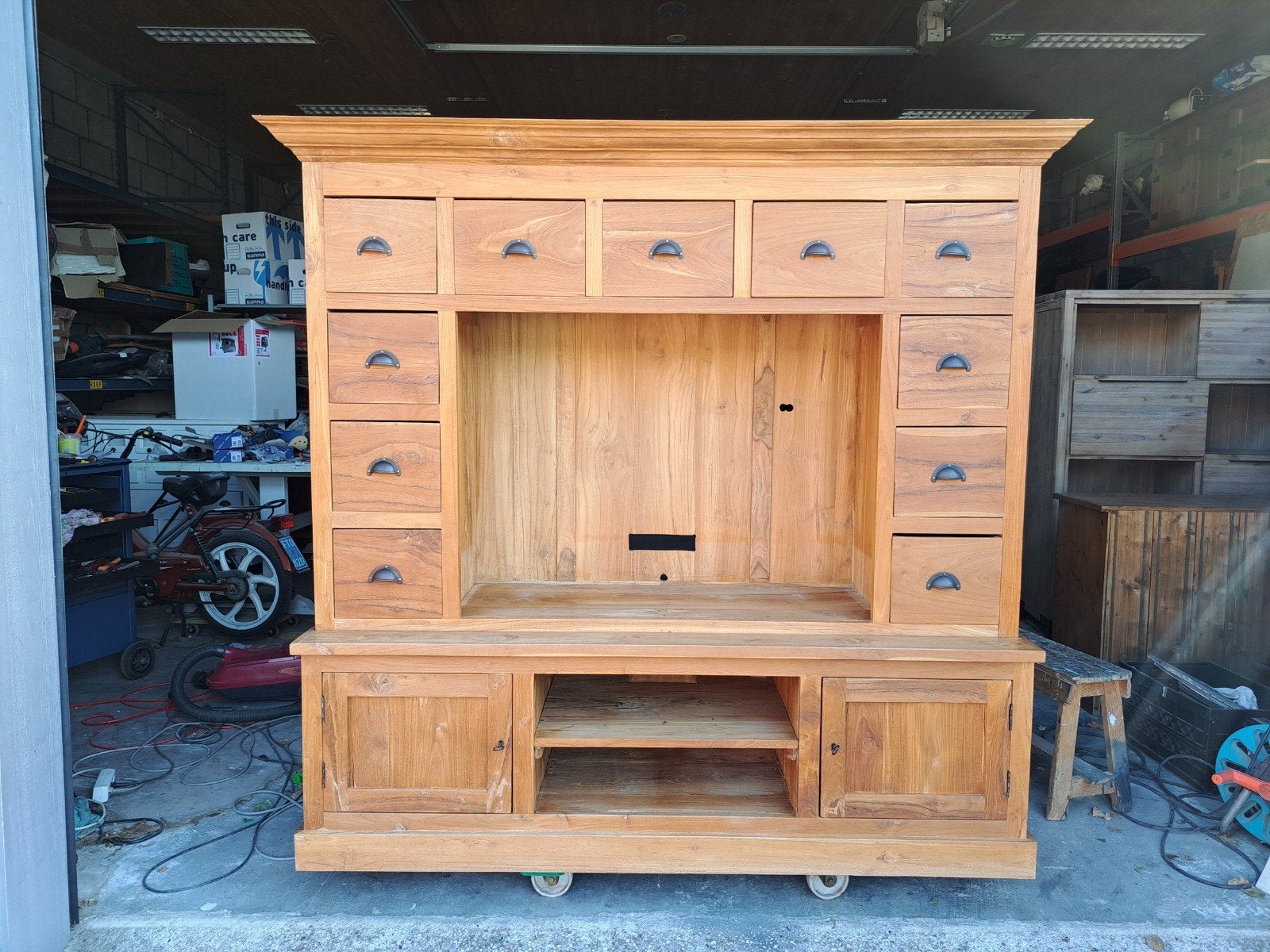 teakhouten ladekast tv meubel, R.kooij65@gmail.com, Gebruikt, 5 laden of meer, 150 tot 200 cm