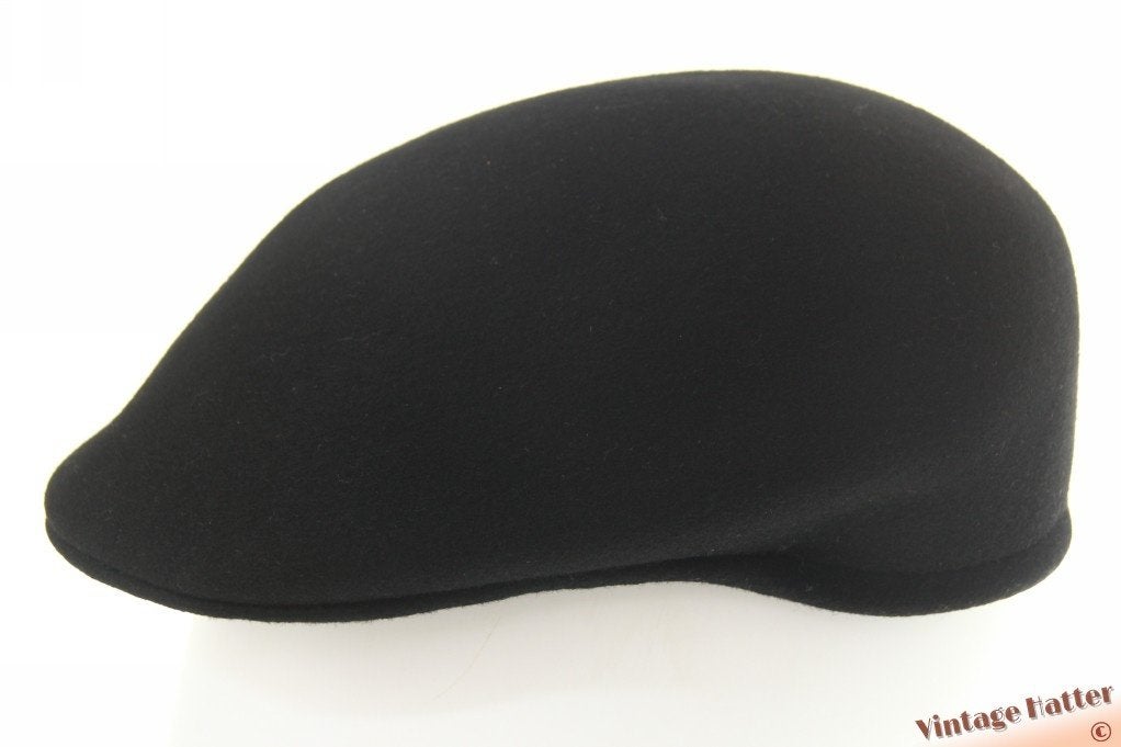 Vintage flatcap Voorgevormde pet Isnar zwart vilt 55 = S -XS, Ophalen of Verzenden, Isnar, Pet, 57 cm (M, 7⅛ inch) of minder