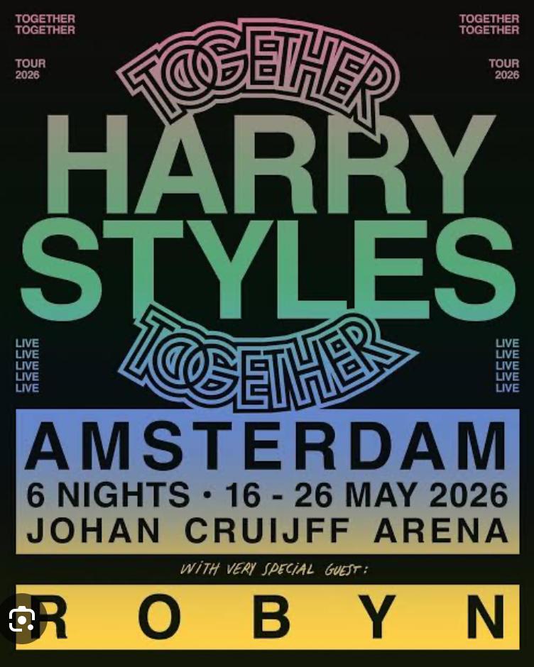 Vip Parkeer ticket Harry Styles voor mei concerten P-Dome, Drie personen of meer, Mei