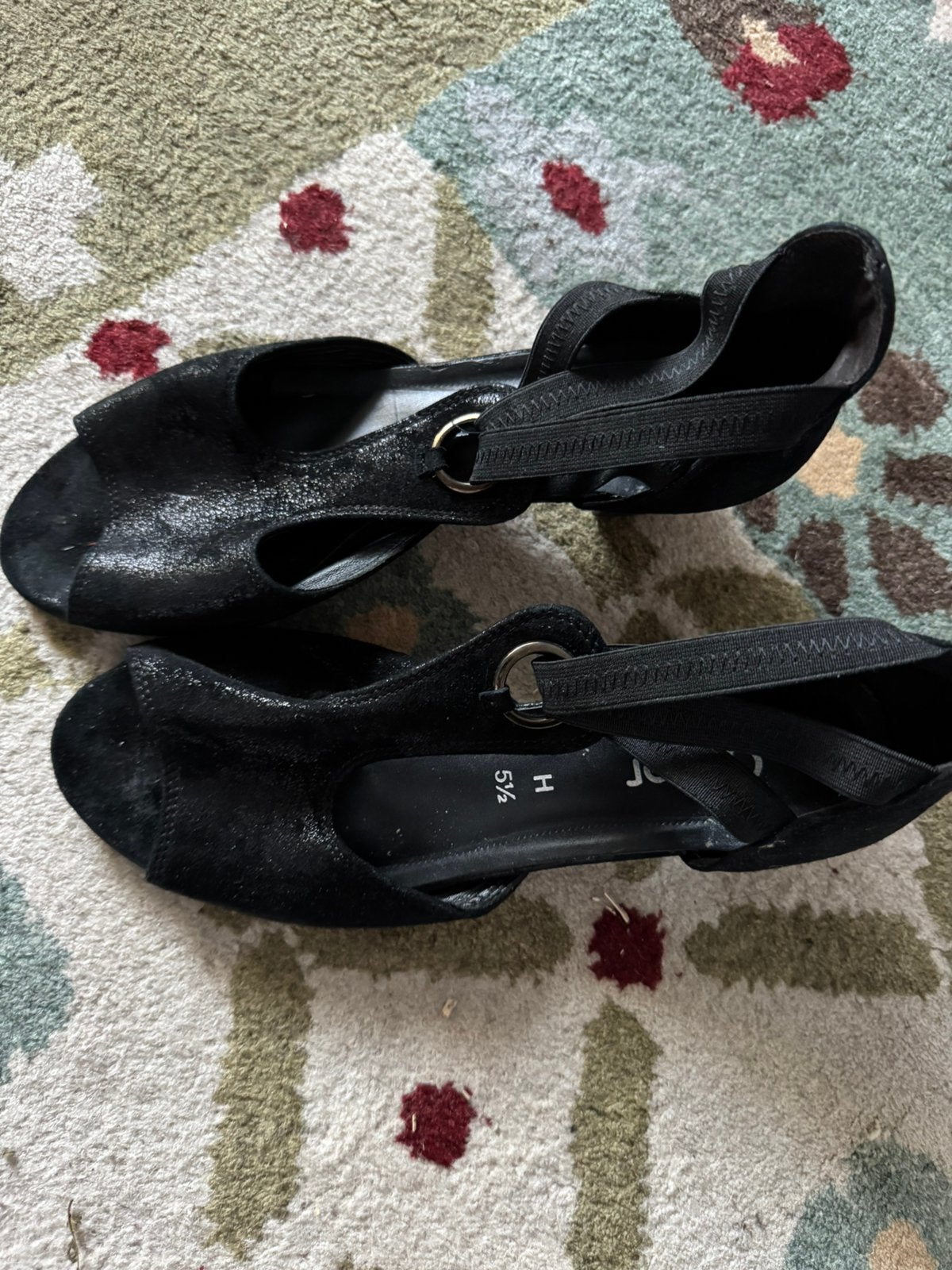 Gabor mt 38,5, Zwart, Zo goed als nieuw, Sandalen of Muiltjes, Ophalen of Verzenden
