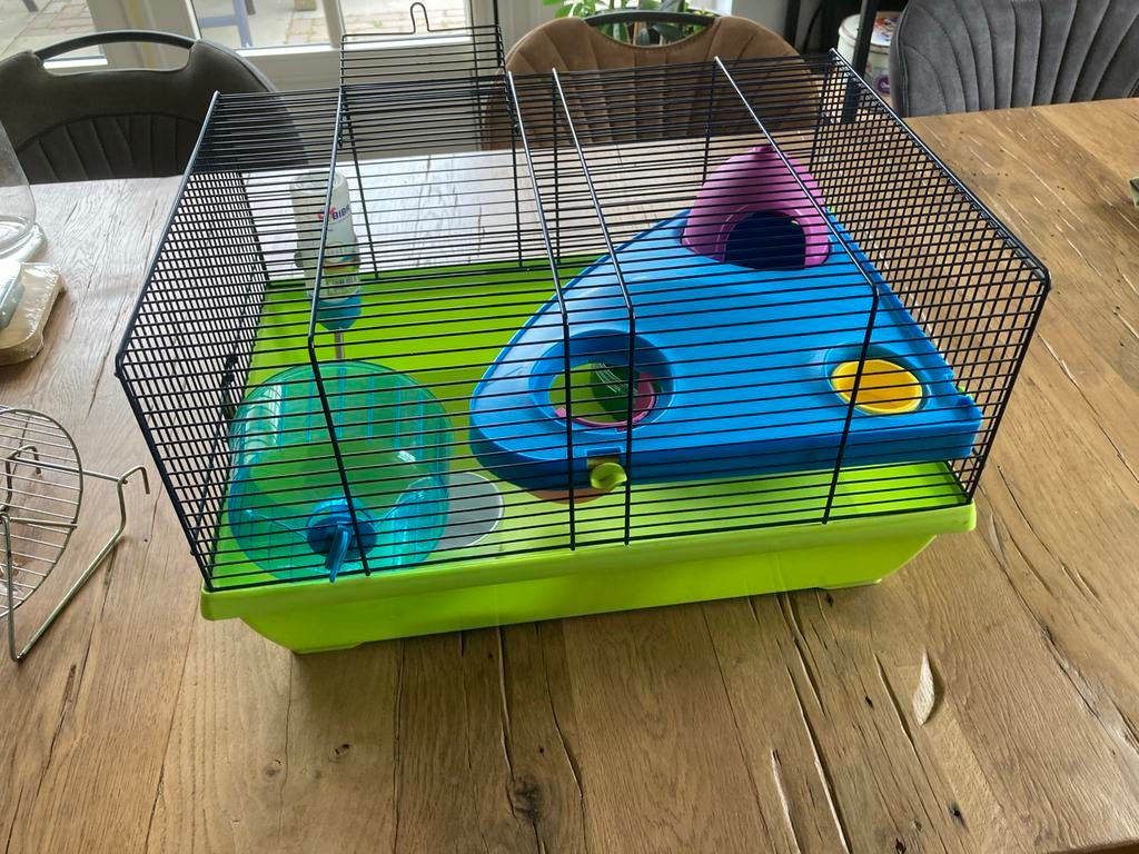 Hamsterkooi met speeltjes, Dieren en Toebehoren, Minder dan 60 cm, Kooi, Minder dan 75 cm, Ophalen of Verzenden
