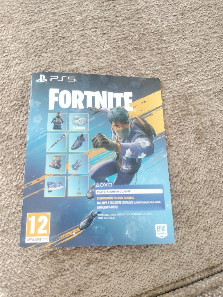 Fortnite flowering chaos bundle, Spelcomputers en Games, Games | Sony PlayStation 5, Online, Vechten, Ophalen of Verzenden, Zo goed als nieuw