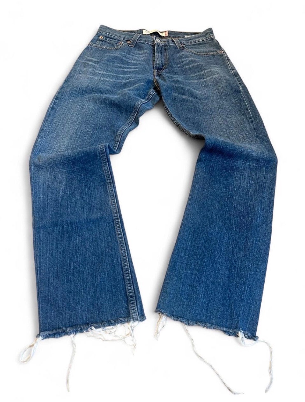 Levi's 527 Low Bootcut Jeans W30 L29 Raw Hem Distressed, Ophalen of Verzenden, Gedragen, Blauw, W30 - W32 (confectie 38/40)