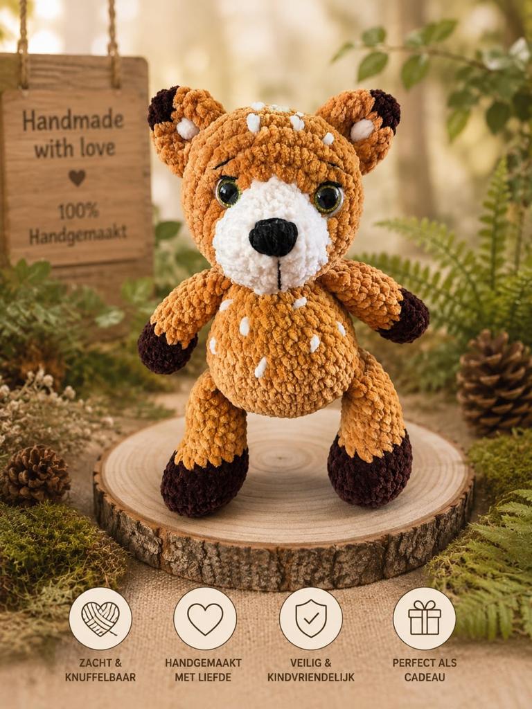 Gehaakte vosje, Kinderen en Baby's, Speelgoed | Knuffels en Pluche, Ophalen, Handgemaakt, Nieuw, Middelgroot (20 tot 80 cm)