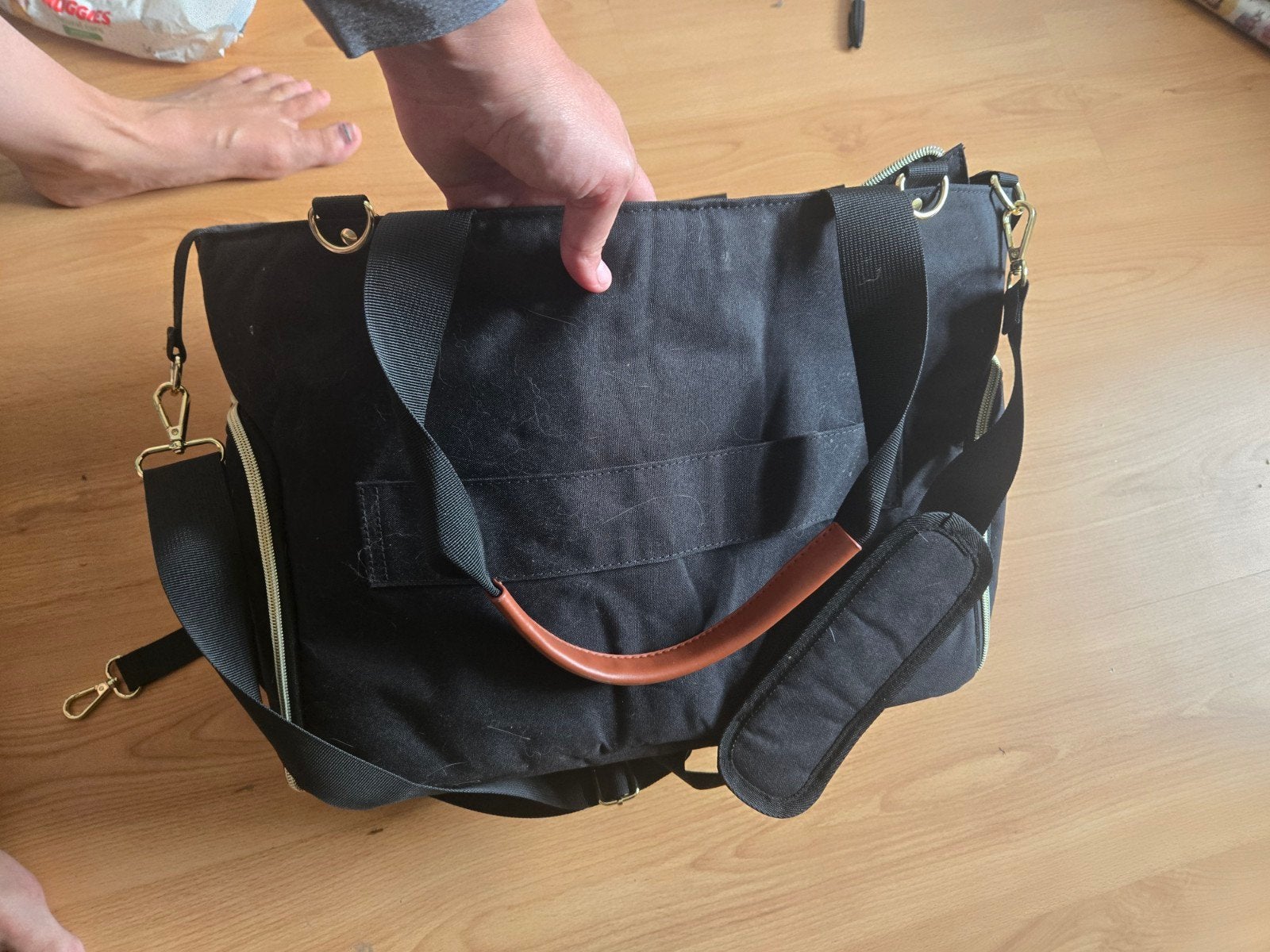 Nieuwe luiertas - nooit gebruikt, Kinderen en Baby's, Luiertassen, Verstelbare schouderband, Zwart, Nieuw, Ophalen