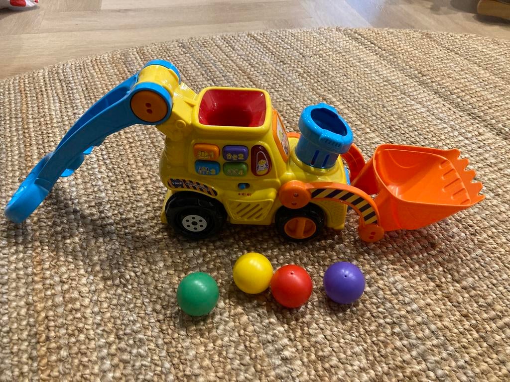 Vtech Ballen bulldozer, Ophalen, Zo goed als nieuw, 6 maanden tot 2 jaar