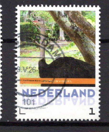 gestempelde zegel persoonlijke: uit serie van 9. struisvogel, Ophalen of Verzenden, Na 1940, Gestempeld