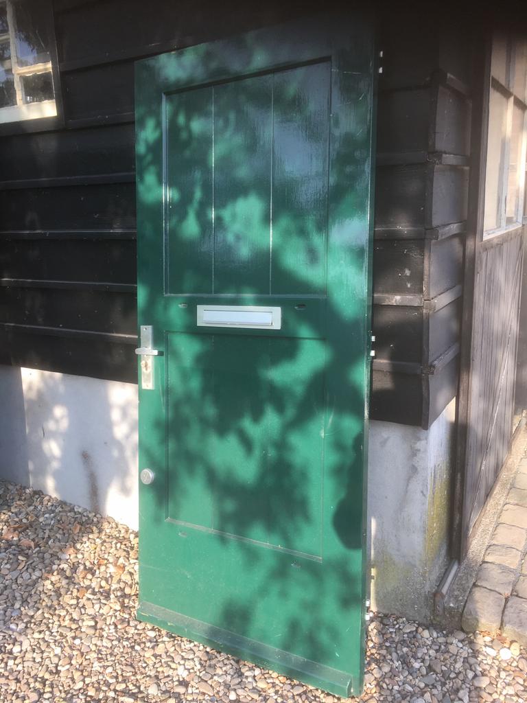 Voordeur merbau maat 93x211, Gebruikt, 80 tot 100 cm, Ophalen of Verzenden, Buitendeur