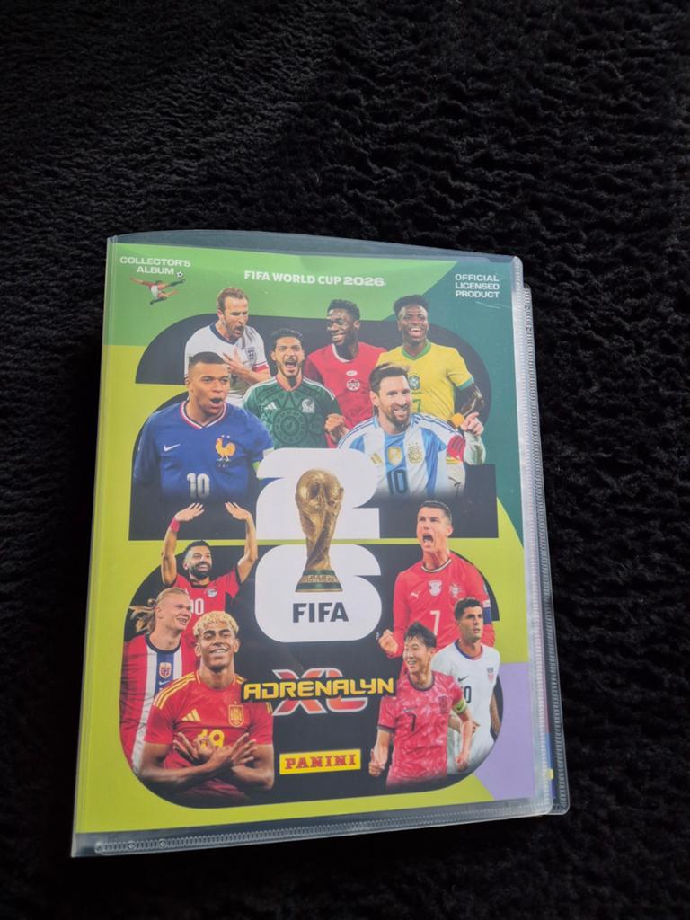 Wk 2026 panini adrenalyn collectie boek + kaartjes, Ophalen of Verzenden, Nieuw, Buitenlandse clubs, Spelerskaart