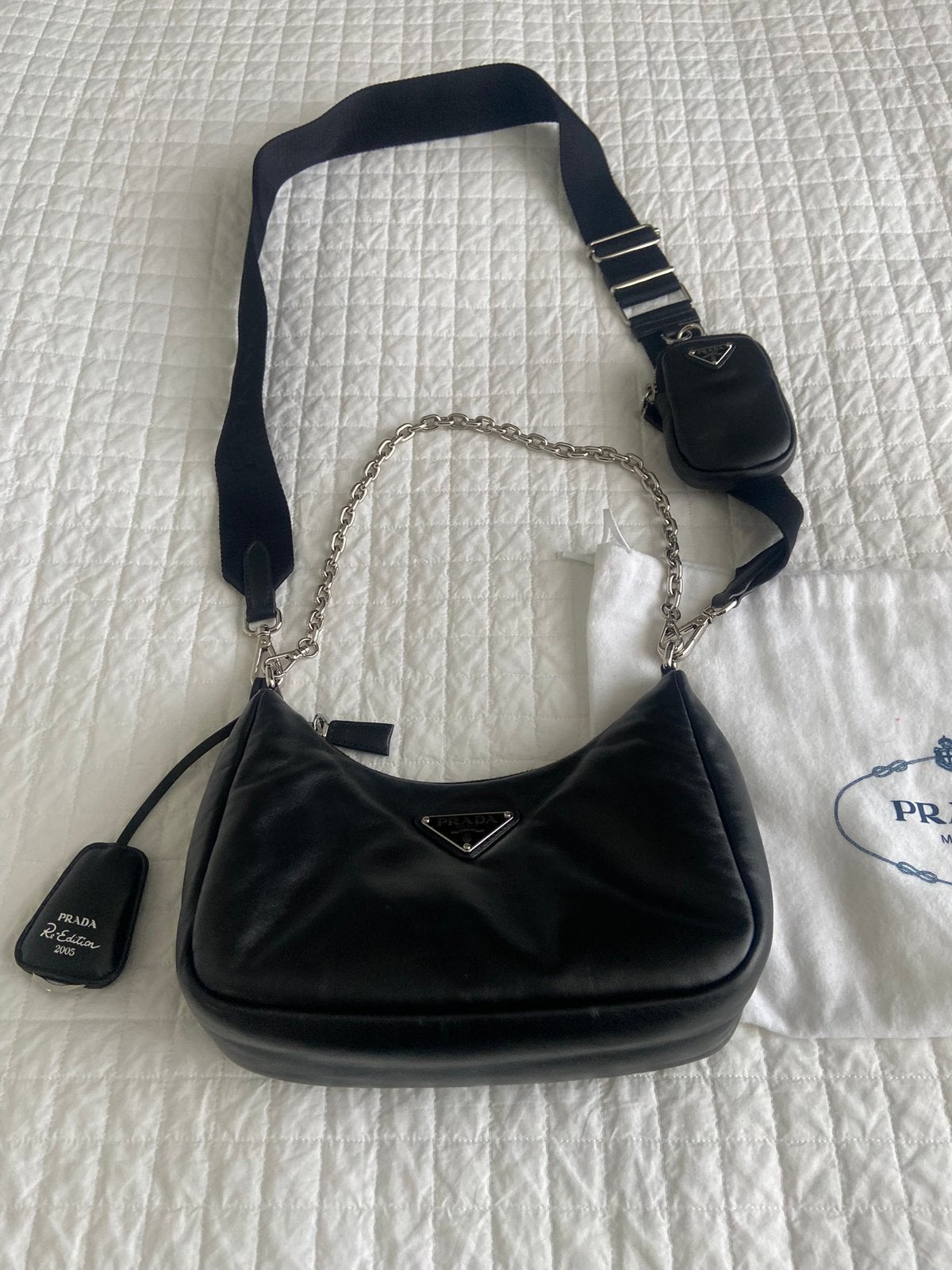 Prada tas. Bandoliera.  Nieuw met nota., Verzenden, Nieuw, Zwart, Schoudertasje