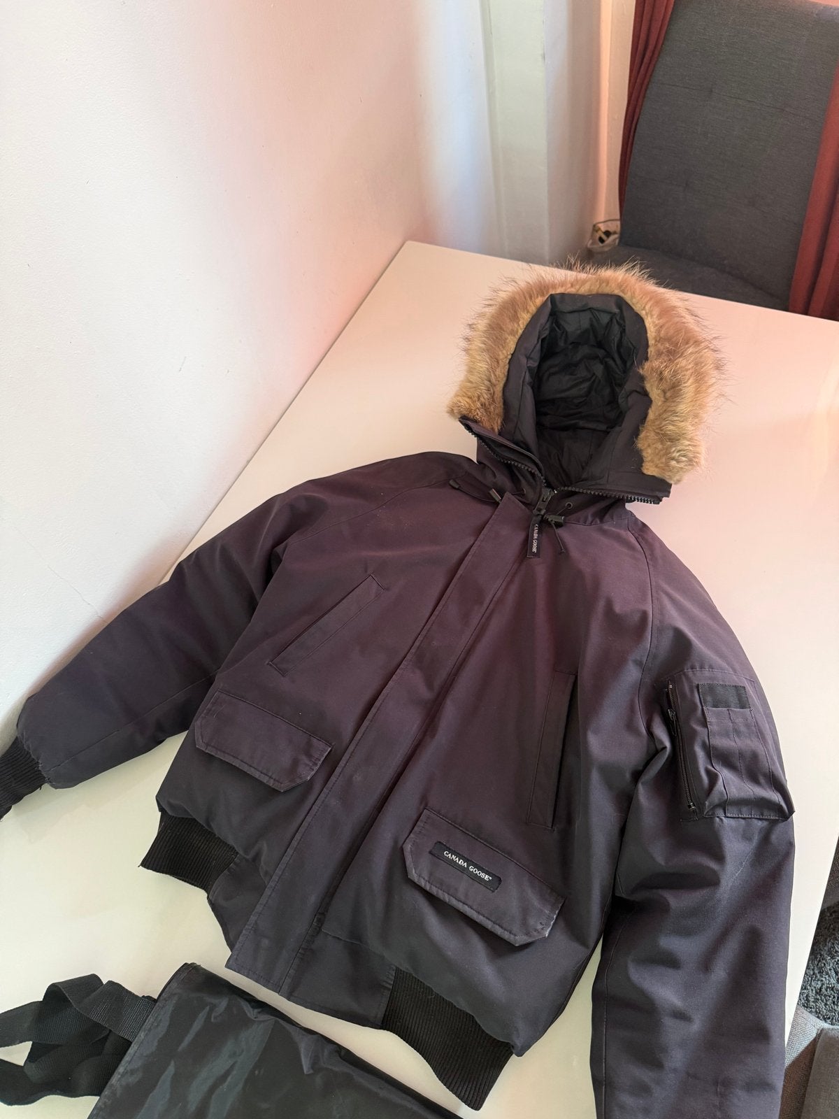 Canada Goose Bomber Jas Zwart Maat M, Kleding | Heren, Ophalen of Verzenden, Zo goed als nieuw, Maat 48/50 (M), Blauw