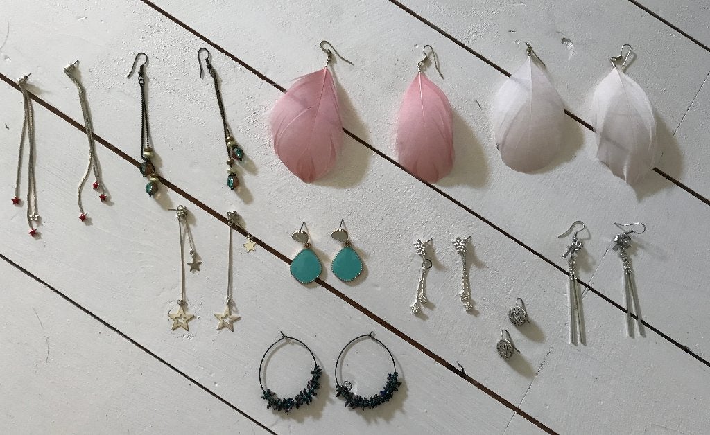 Leuk pakket met 10 paar oorbellen!, Ophalen of Verzenden, Zo goed als nieuw, Overige kleuren, Overige materialen