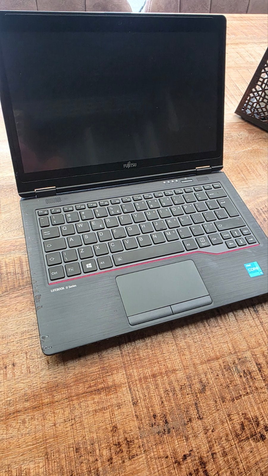 Fujitsu Siemens 14 inch i5 laptop met touchscreen, Ophalen, Qwerty, SSD, 16 GB