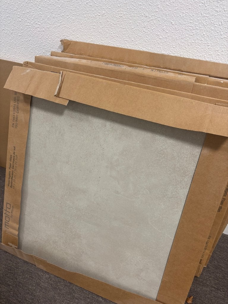 Badkamertegels 60x60 cm 9 stuks, Ophalen, 60 cm of meer, Hardsteen, Nieuw