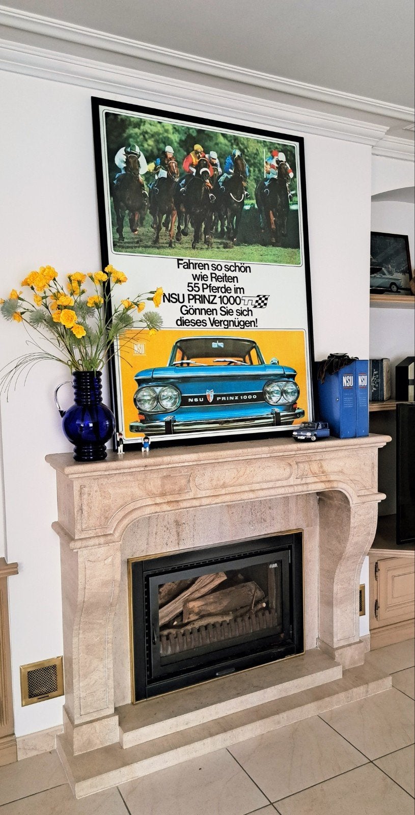 NSU Prinz 1000 TT reclameposter 1965 - 85x120cm - A0, Rechthoekig Staand, Deurposter of groter, Nieuw, Ophalen of Verzenden