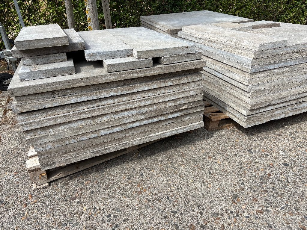 Grote Partij Belgische Hardstenen Terrastegels op Pallet, Tuin en Terras, Ophalen, Gebruikt, Terrastegels, Natuursteen
