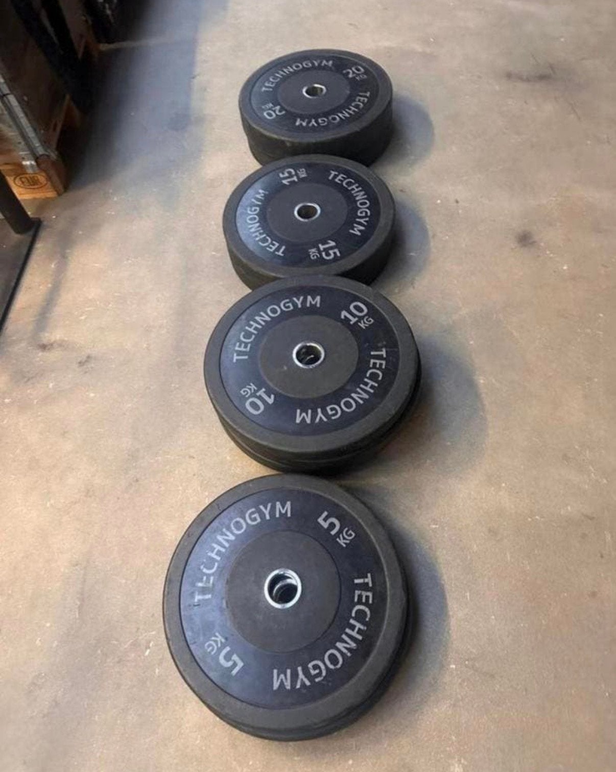 130kg Technogym Bumperplates, Ophalen, Gebruikt, Halterschijven