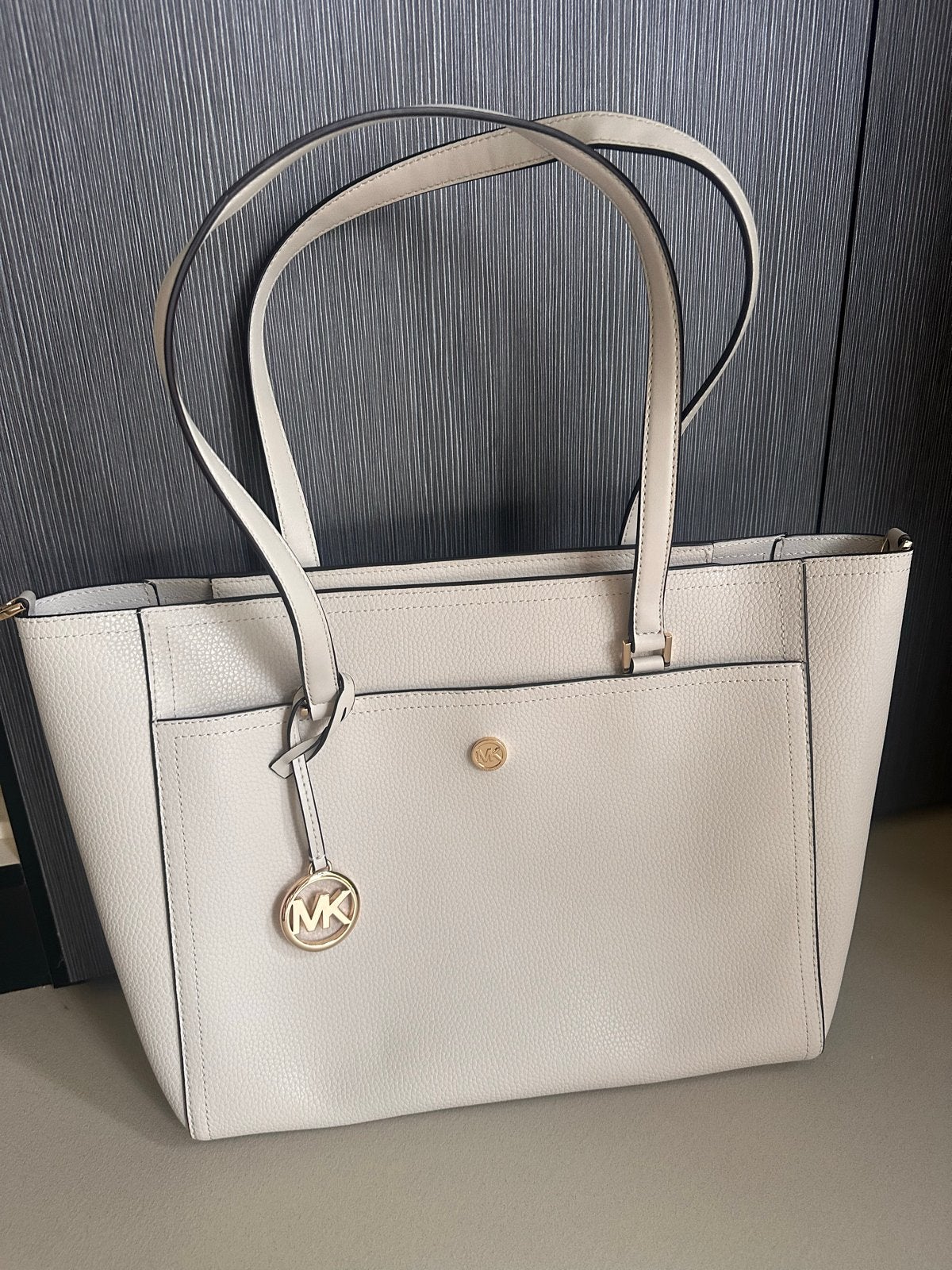 Michael Kors Maisie 2-in-1 Tote Bag met Clutch - Vanilla, Ophalen of Verzenden, Nieuw, Wit, Shopper