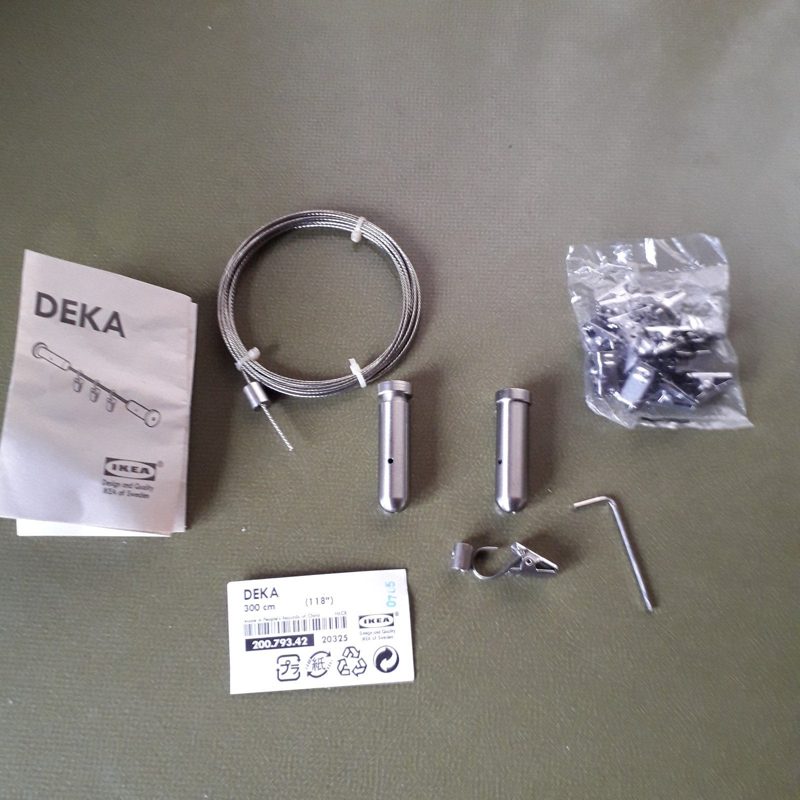 IKEA Deka ophangset 300 cm - Nieuw, Ophalen, Nieuw, Zilver, Metaal