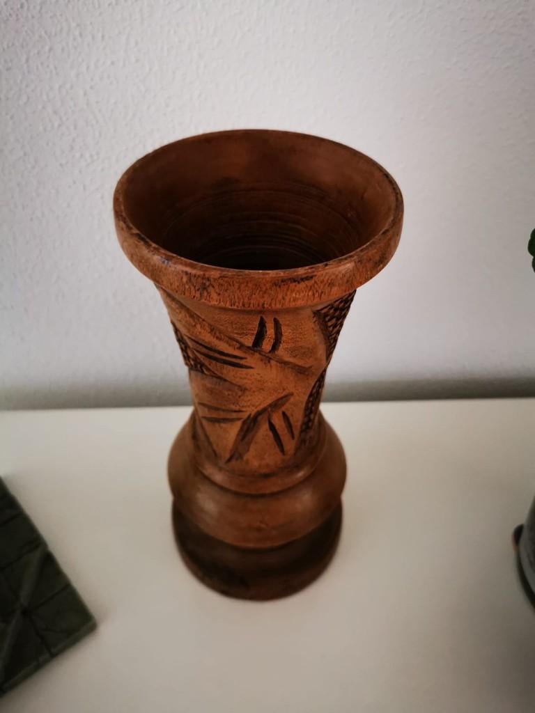 Houten Vaas, Antiek en Kunst, Antiek | Vazen, Ophalen of Verzenden
