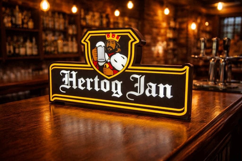 Hertog Jan lamp 32cm breed, Ophalen of Verzenden, Nieuw, Lichtbak of (neon) lamp