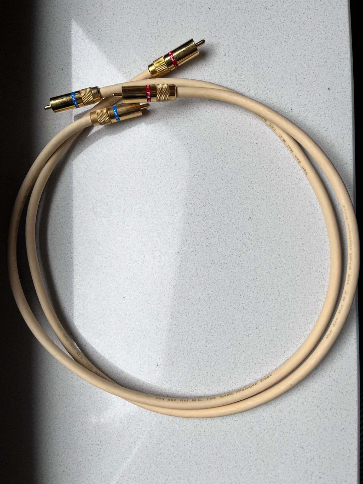 Van Den Hull M.C. THE NAME RCA interlink 80 cm zgan, Ophalen of Verzenden, Zo goed als nieuw, Minder dan 2 meter, Interlink-kabel