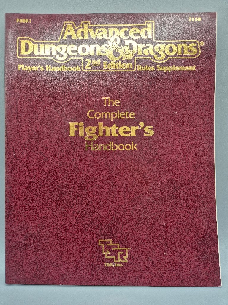 AD&D 2e The Complete Fighter's Handbook PHBR1 TSR 2110, Ophalen of Verzenden, Gebruikt, Historisch, Boek of Catalogus