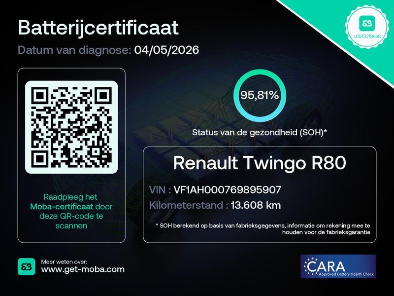 Renault Twingo Z.E. R80 E-Tech Série Limitée Urban Night 2, Automaat, Gebruikt, Leder en Stof, Zwart