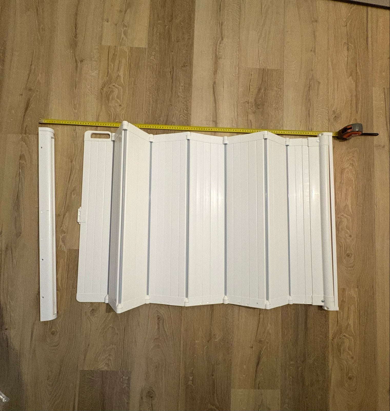 Uitschuifbaar Veiligheidshekje  babydan - Wit, 120 cm breed, Ophalen, Overige materialen, Gebruikt, Overige typen