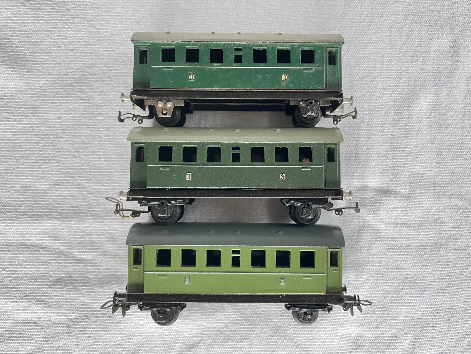 3x Piko DB donderbus H0, Gebruikt, Gelijkstroom, Wagon, Piko