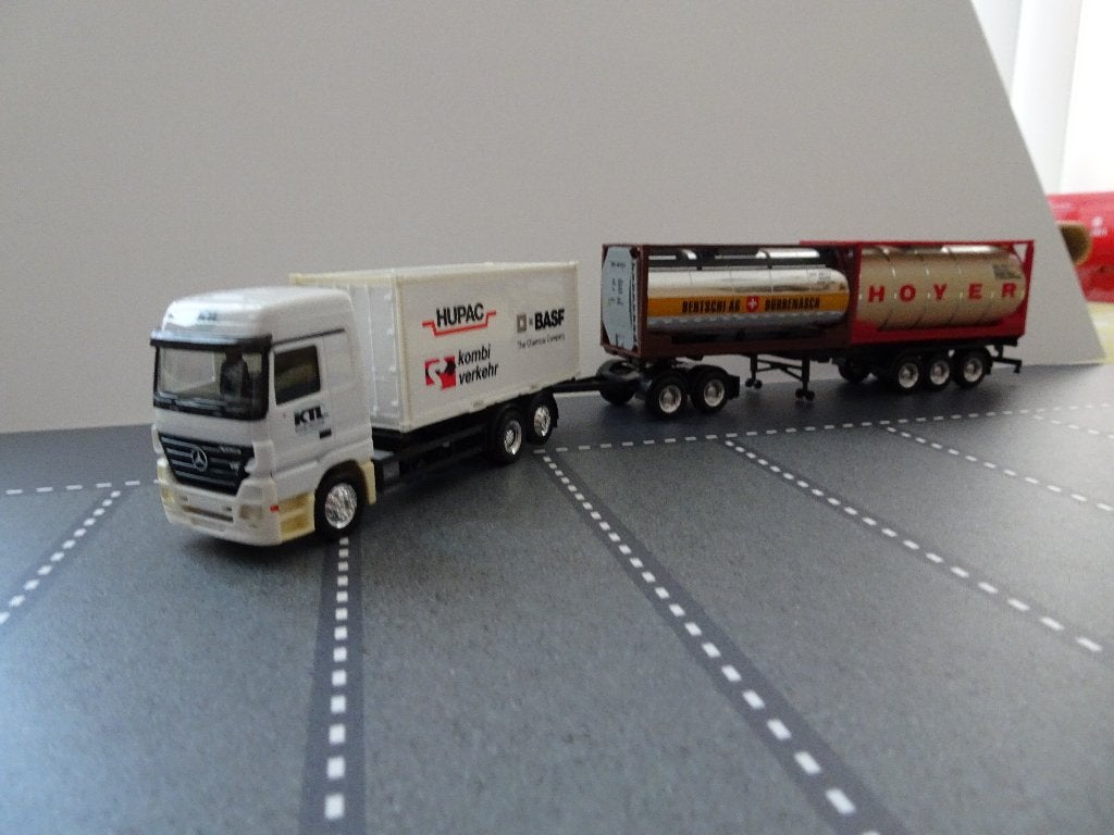921 herpa ktl basf bertschi hoyer container lzv combi 1:87, Ophalen of Verzenden, Zo goed als nieuw, Bus of Vrachtwagen, Herpa