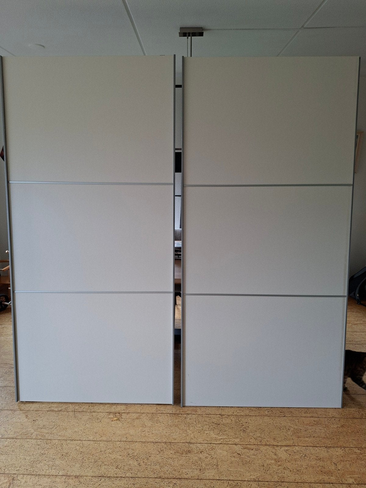 PAX kledingkast witte schuifdeuren, Ophalen, Overige materialen, Gebruikt, 200 cm of meer