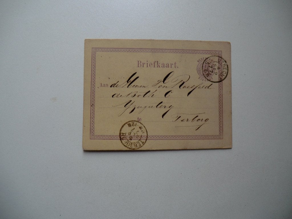 Terborg,Gaanderen,Raesfeld,IJzergieterij,Utrecht,Blom,1877, Ophalen of Verzenden, Voor 1920, Gelopen, Gelderland