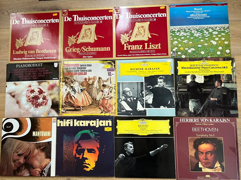 Set van 21 LP platen klassiek, Gebruikt, Overige formaten, Overige typen, Ophalen of Verzenden