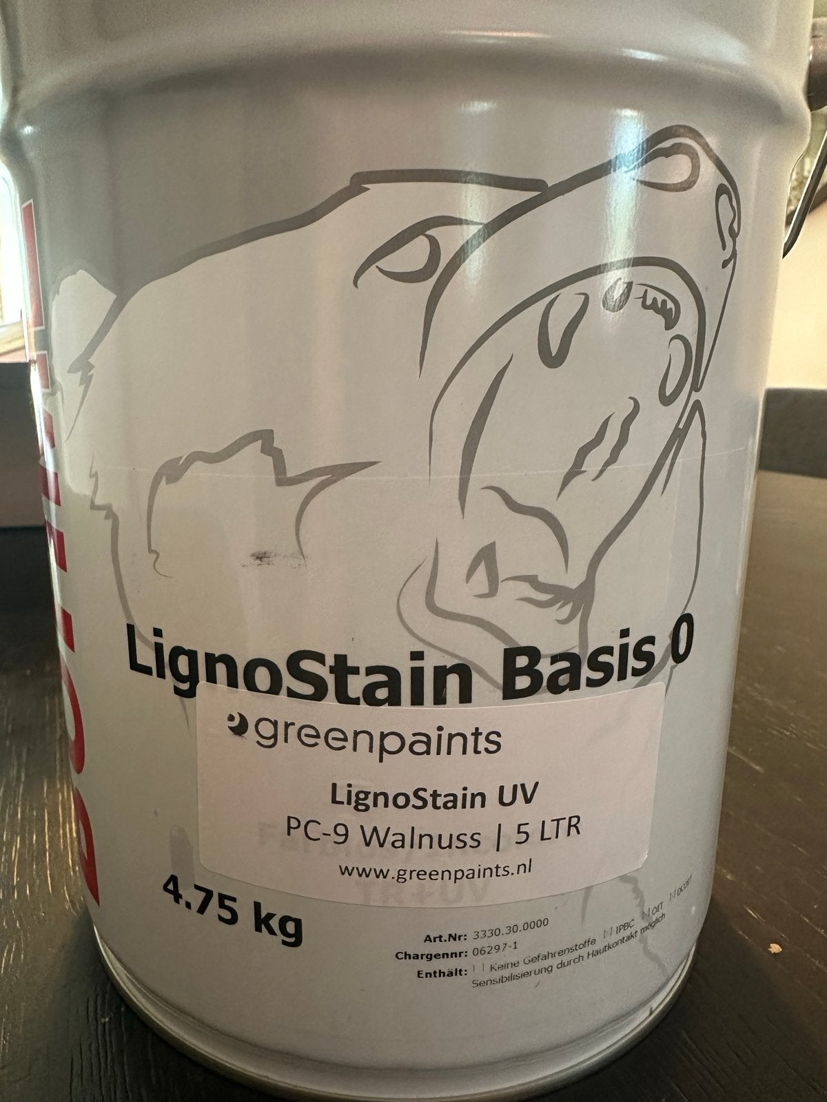 Lignostain PC-9 Walnuss - 5 liter beits, Bruin, 5 tot 10 liter, Nieuw, Beits